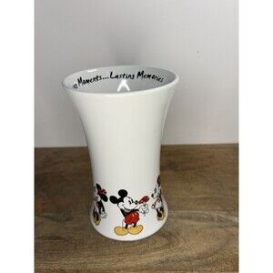 Disney World Mickey & Minnie Ceramic 6" Vase "Loving Moments...Lasting Memories"